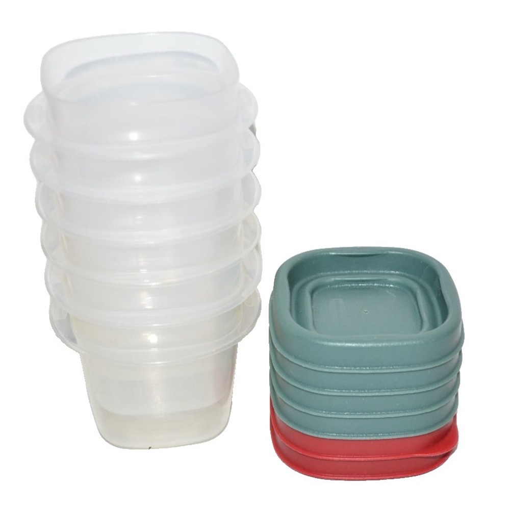 Rubbermaid Easy Find Lid Storage Containers 7J53 4oz 6pc lot